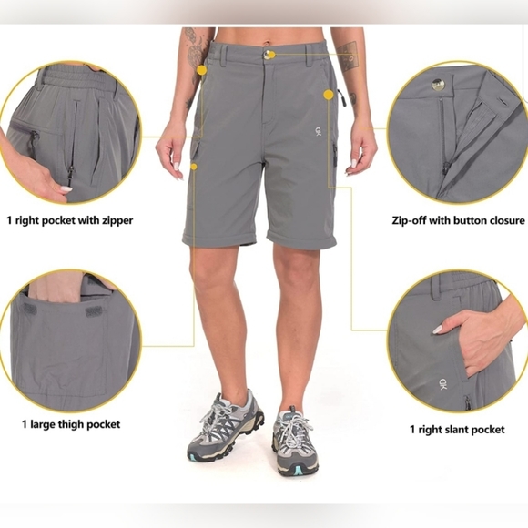 🐬Women's Stretch Convertible Pants, Zip-Off Quick - Picture 3 of 5